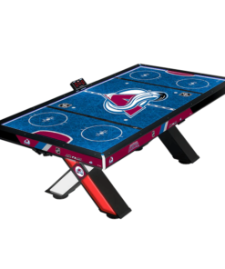 Air FX Pro Air Hockey - Colorado Avalanche table with customizable hardwood accents and LED lighting