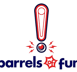 Barrels of Fun arcade machine showcasing vibrant designs and engaging gameplay