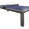 Baylor Ping Pong Table with blue anti-glare surface and elegant wood design