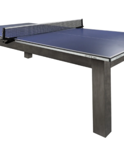 Baylor Ping Pong Table with blue anti-glare surface and elegant wood design