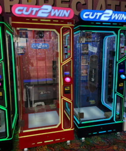 Cut 2 Win Deluxe arcade game featuring a stylish full metal cabinet