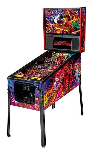 Deadpool Pro Pinball Machine by Stern featuring vibrant artwork and dynamic gameplay