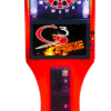 G3 Fire Dartboard with glowing cabinet and large monitor