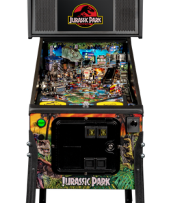 Jurassic Park Premium pinball machine featuring an interactive animatronic T. Rex