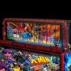 The Uncanny X-Men Pinball Topper by Stern featuring vibrant artwork and illuminated accents