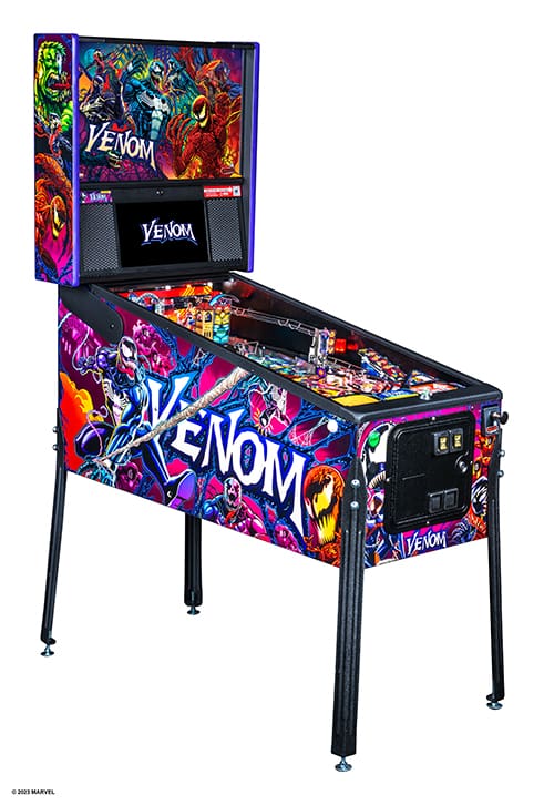 Venom Pro Pinball Machine by Stern featuring Marvel-themed artwork
